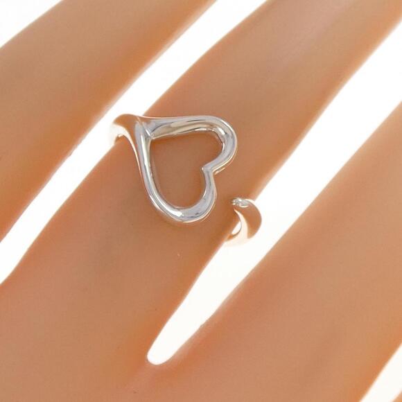 Tiffany Sterling Silver Enamel Return to Tiffany Double  TIFFANY Authentic Silver Heart Ring